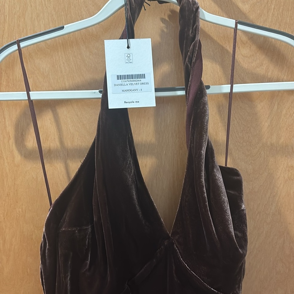 Reformation Danielle Velvet Dress NWT - Picture 5 of 6